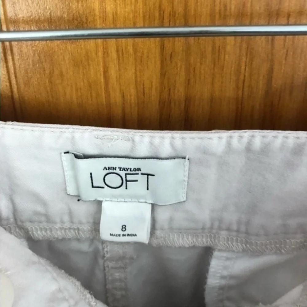 Loft Ann Taylor Cream Colored Grommet Shorts